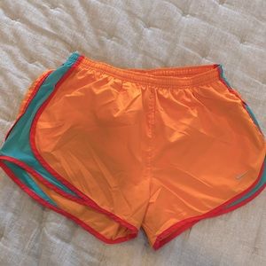 Orange Nike Athletic Shorts